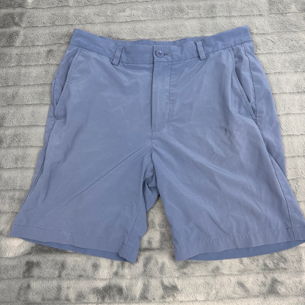 Vineyard Vines Performance Shorts Mens 32 Blue Golf Stretch Flat Front 14251